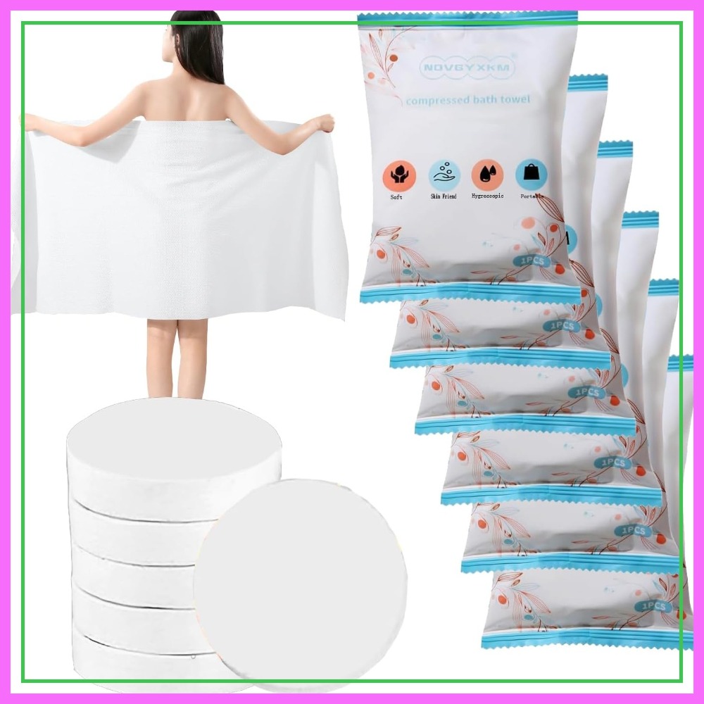 6 Packs Large Compressed Towel - đánh giá và giá Beach Towel Large