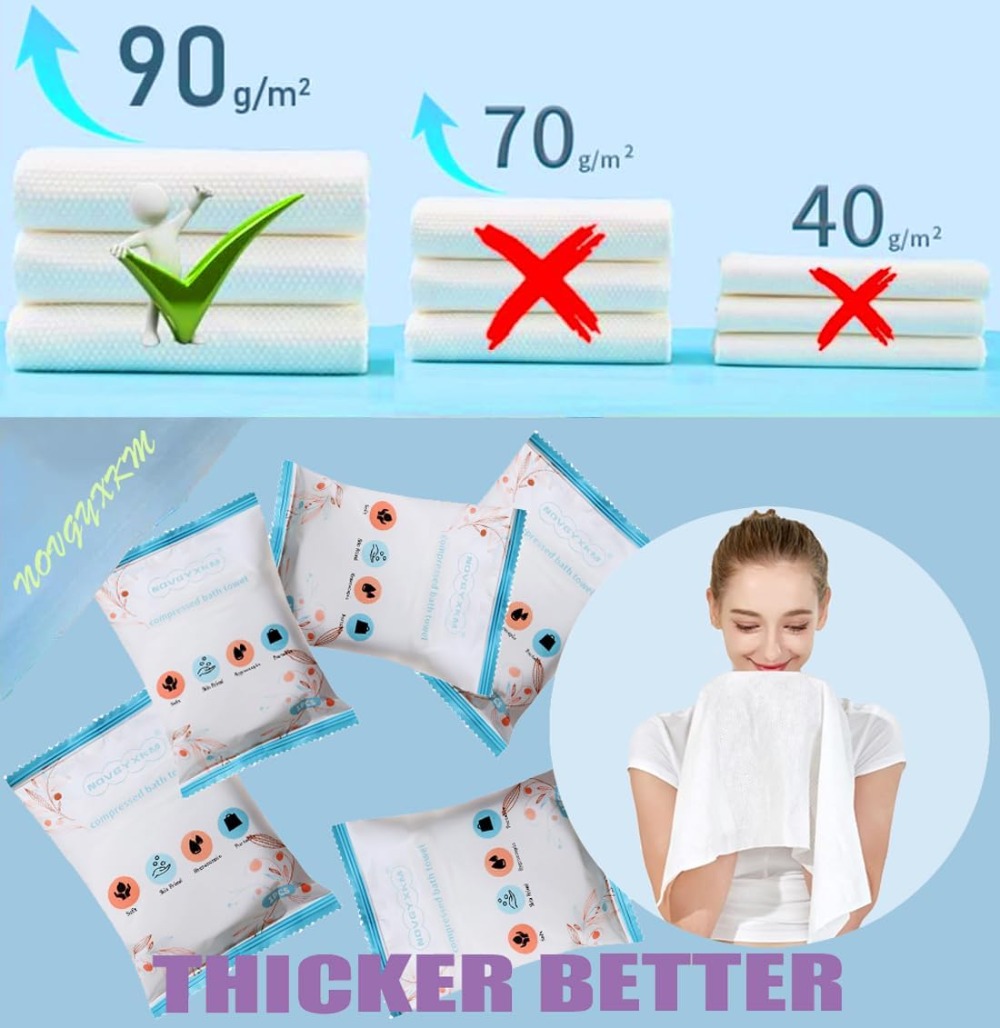6 Packs Large Compressed Towel - đánh giá và giá Beach Towel Large