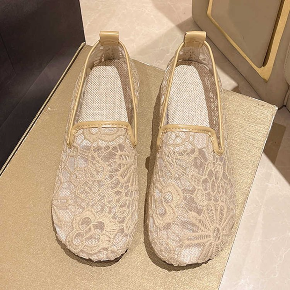 Chic Lace Mesh Hollow Out Espa - đánh giá và giá Espadrille Slip On