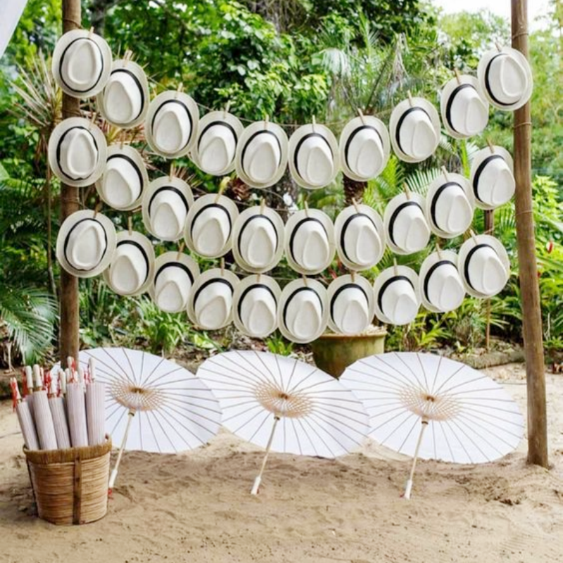 6-36PCS Short Brim Sun Panama  - đánh giá và giá Bucket Hat Straw