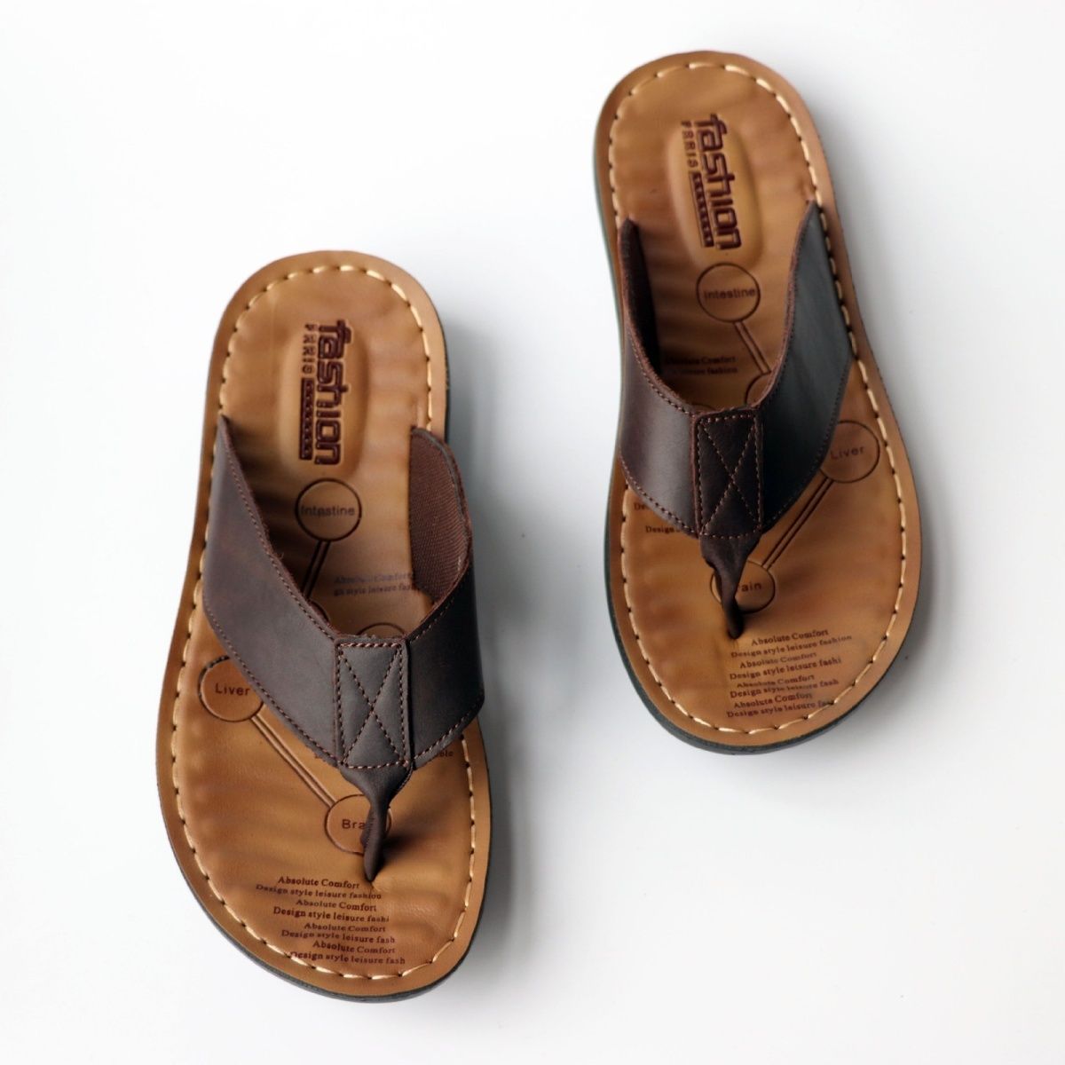 Summer Shoes Men Slippers Genu - đánh giá và giá Flip Flop Leather Men