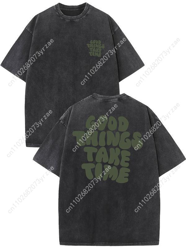 Good Things Take Time Retro Te - đánh giá và giá Linen Shirt Breathable