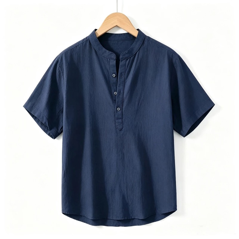 Men Cotton Linen Short-Sleeve  - đánh giá và giá Linen Shirt Breathable