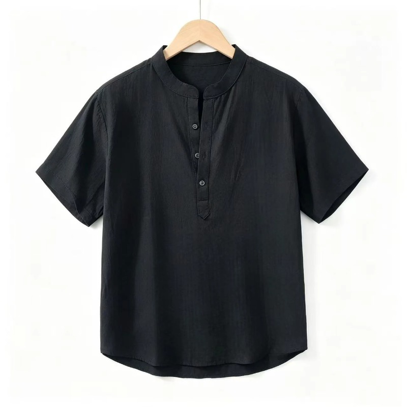 Men Cotton Linen Short-Sleeve  - đánh giá và giá Linen Shirt Breathable