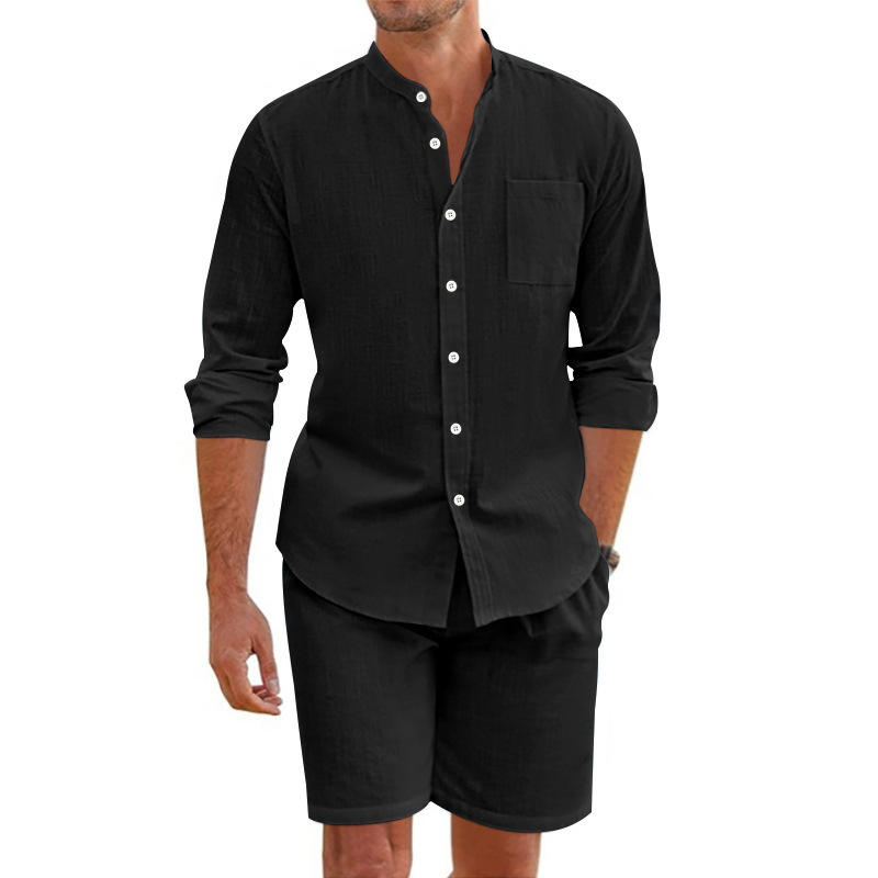 Men's Summer Linen Button up S - đánh giá và giá Linen Shirt Breathable