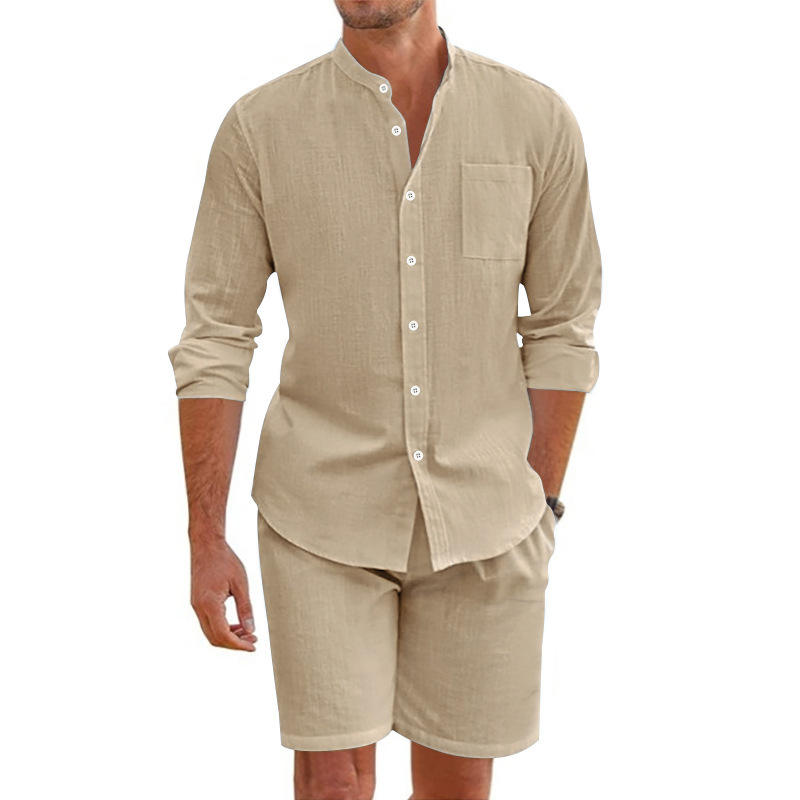 Men's Summer Linen Button up S - đánh giá và giá Linen Shirt Breathable
