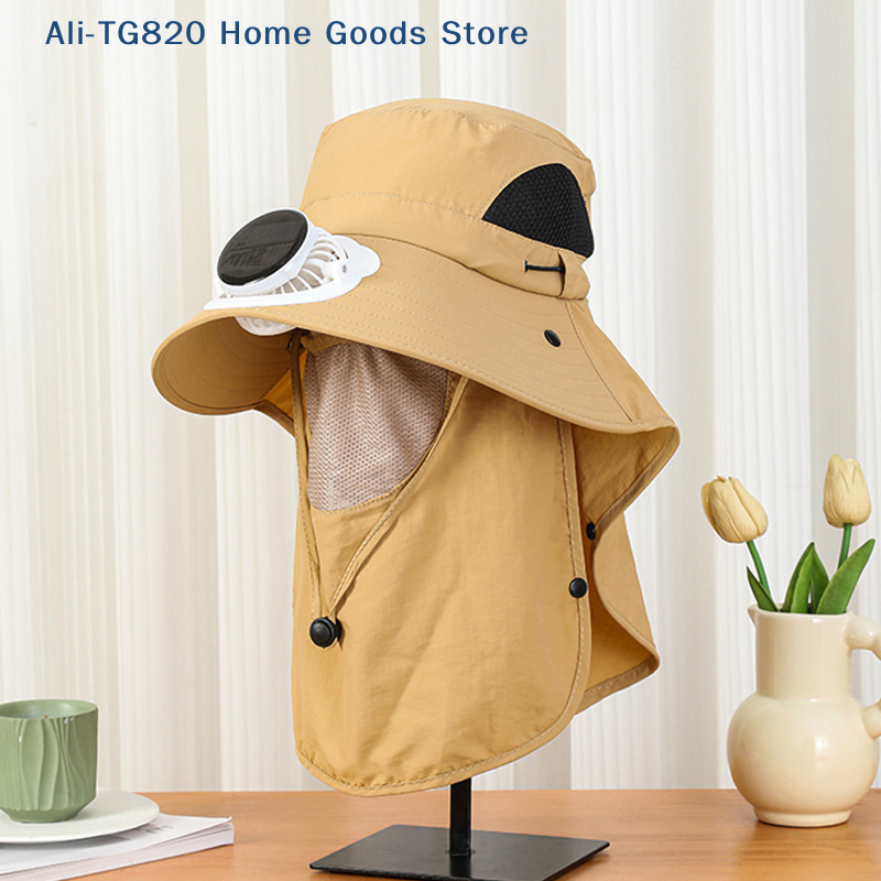 [TG820]Men Fan Hat With Solar  - đánh giá và giá Bucket Hat Straw
