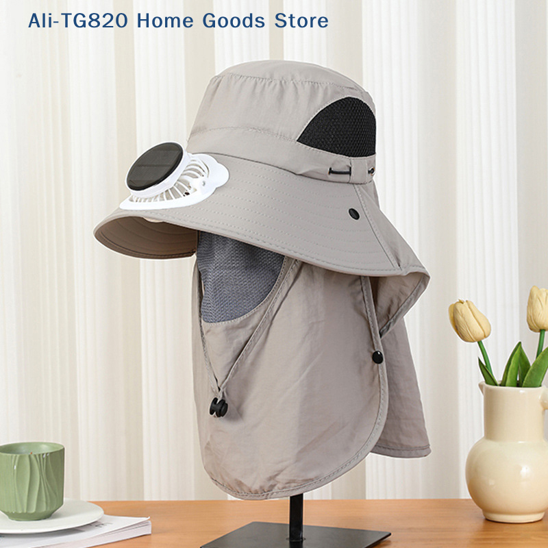[TG820]Men Fan Hat With Solar  - đánh giá và giá Bucket Hat Straw