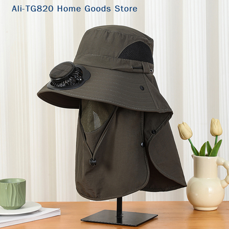[TG820]Men Fan Hat With Solar  - đánh giá và giá Bucket Hat Straw