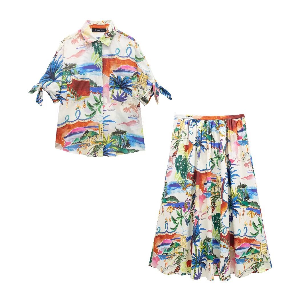 Chic Printed Lapel Single Brea - đánh giá và giá Resort Shirt Floral