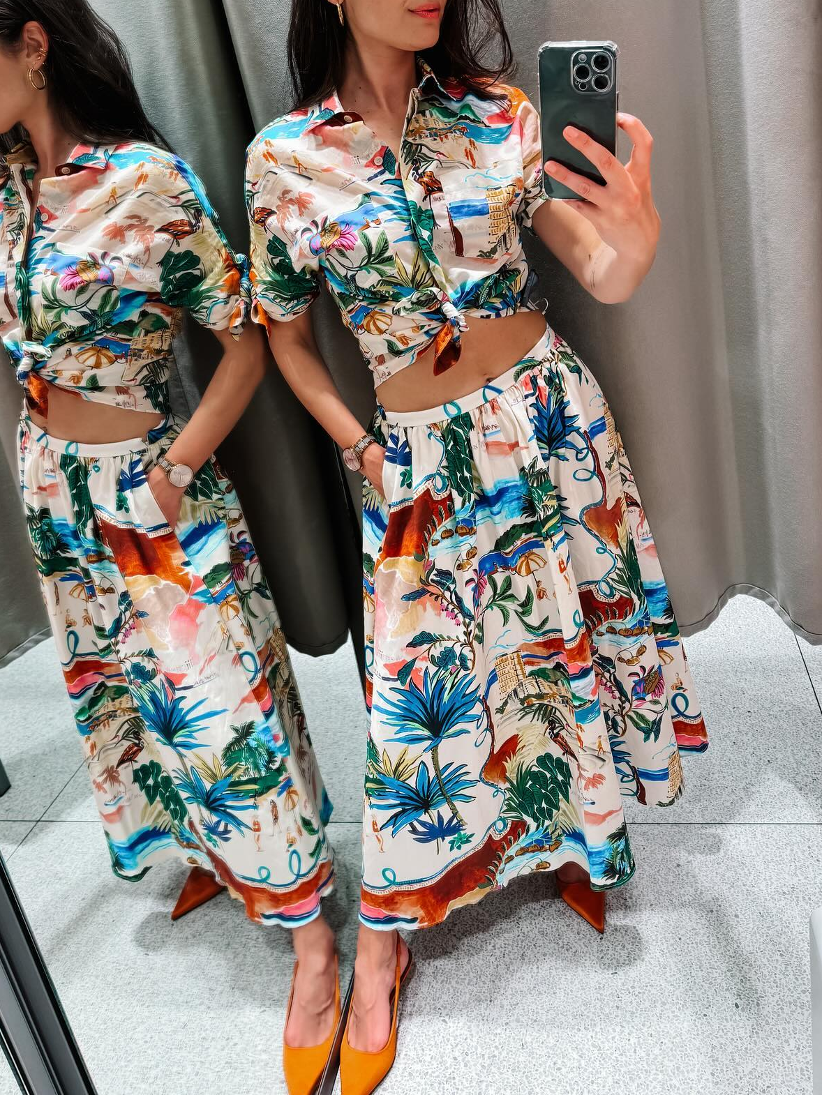 Chic Printed Lapel Single Brea - đánh giá và giá Resort Shirt Floral