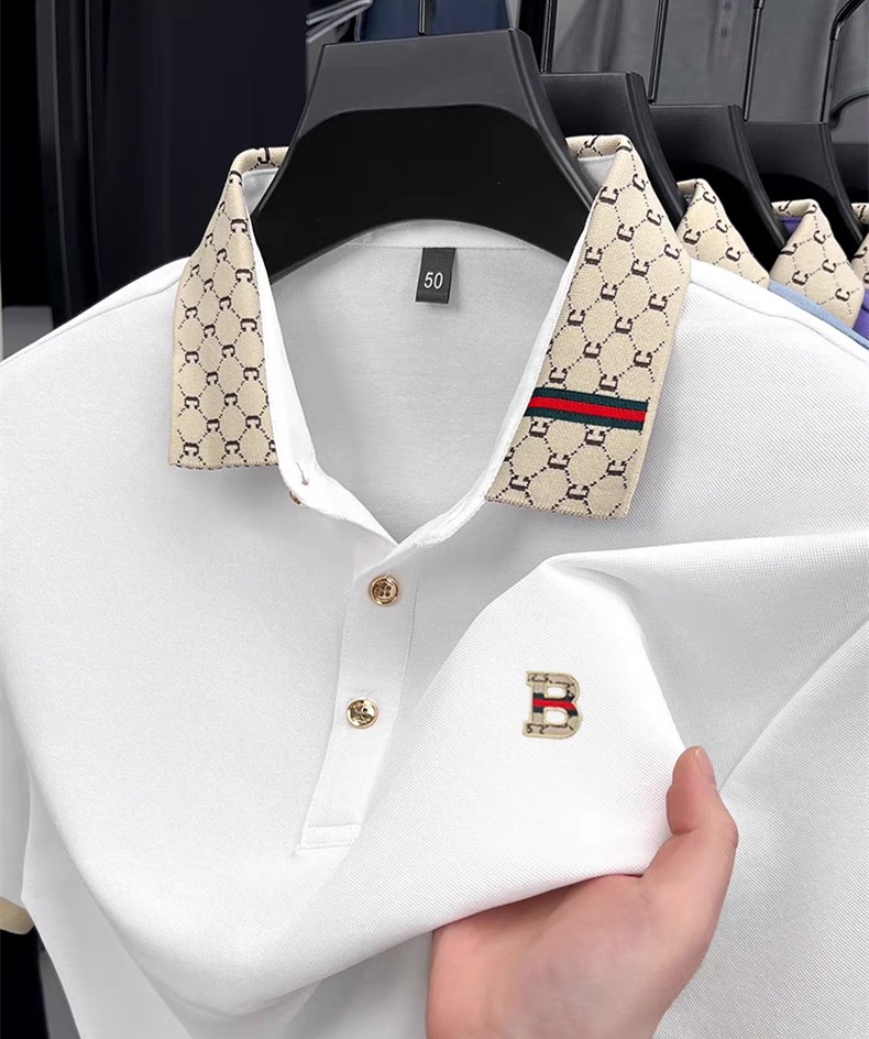 Luxury brand B letter embossed - đánh giá và giá Polo Shirt Pique