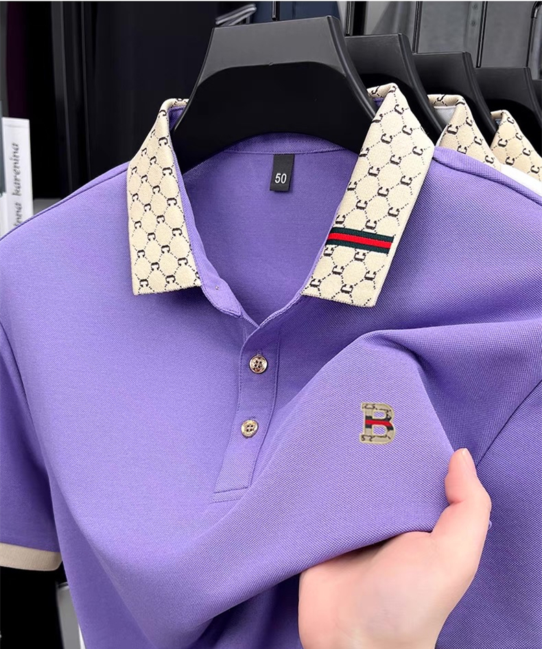 Luxury brand B letter embossed - đánh giá và giá Polo Shirt Pique