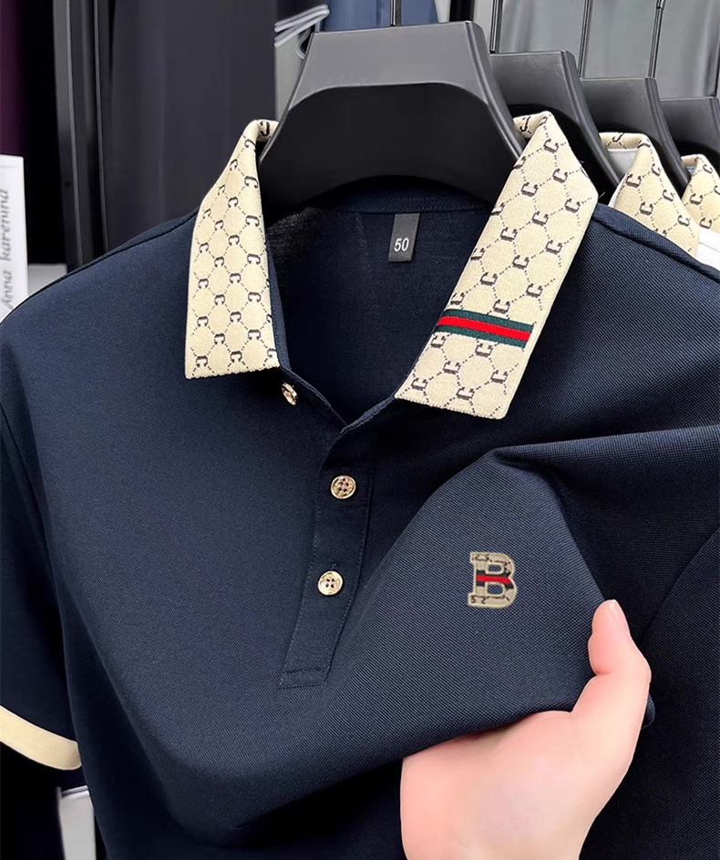 Luxury brand B letter embossed - đánh giá và giá Polo Shirt Pique
