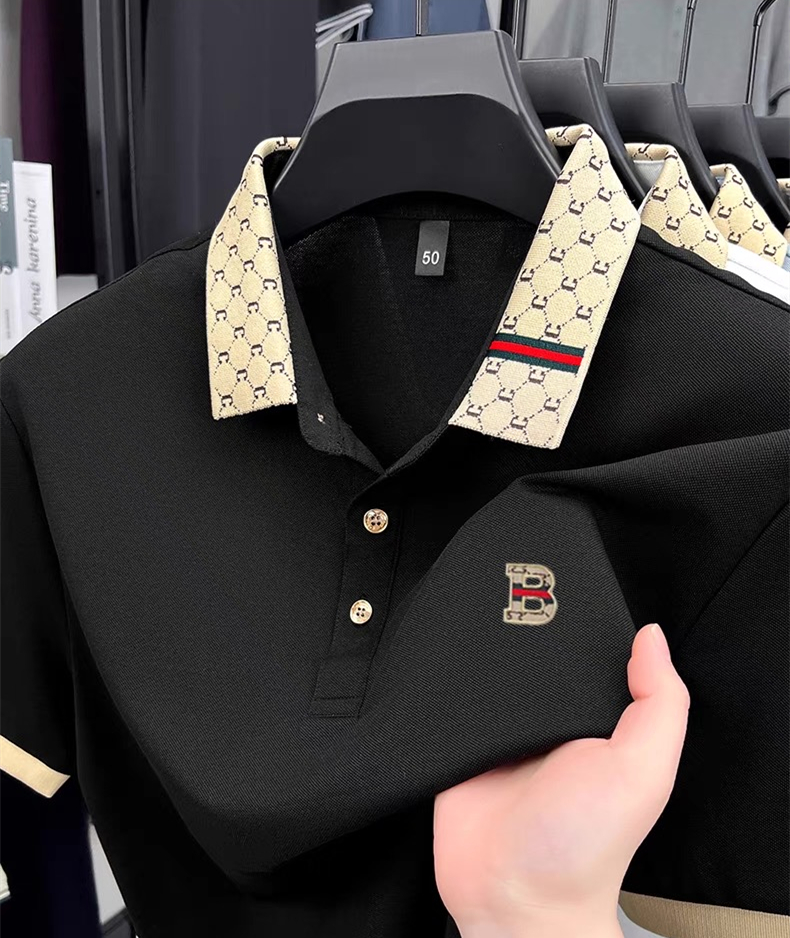 Luxury brand B letter embossed - đánh giá và giá Polo Shirt Pique