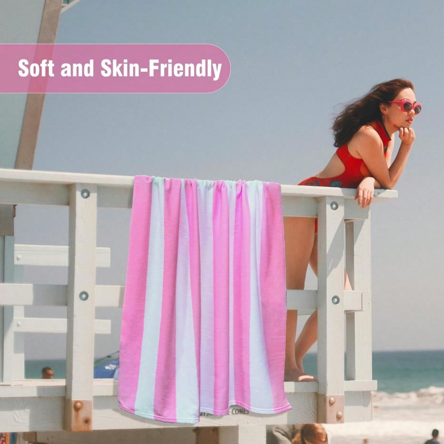 1 PC Large Oversized Beach Tow - đánh giá và giá Beach Towel Large