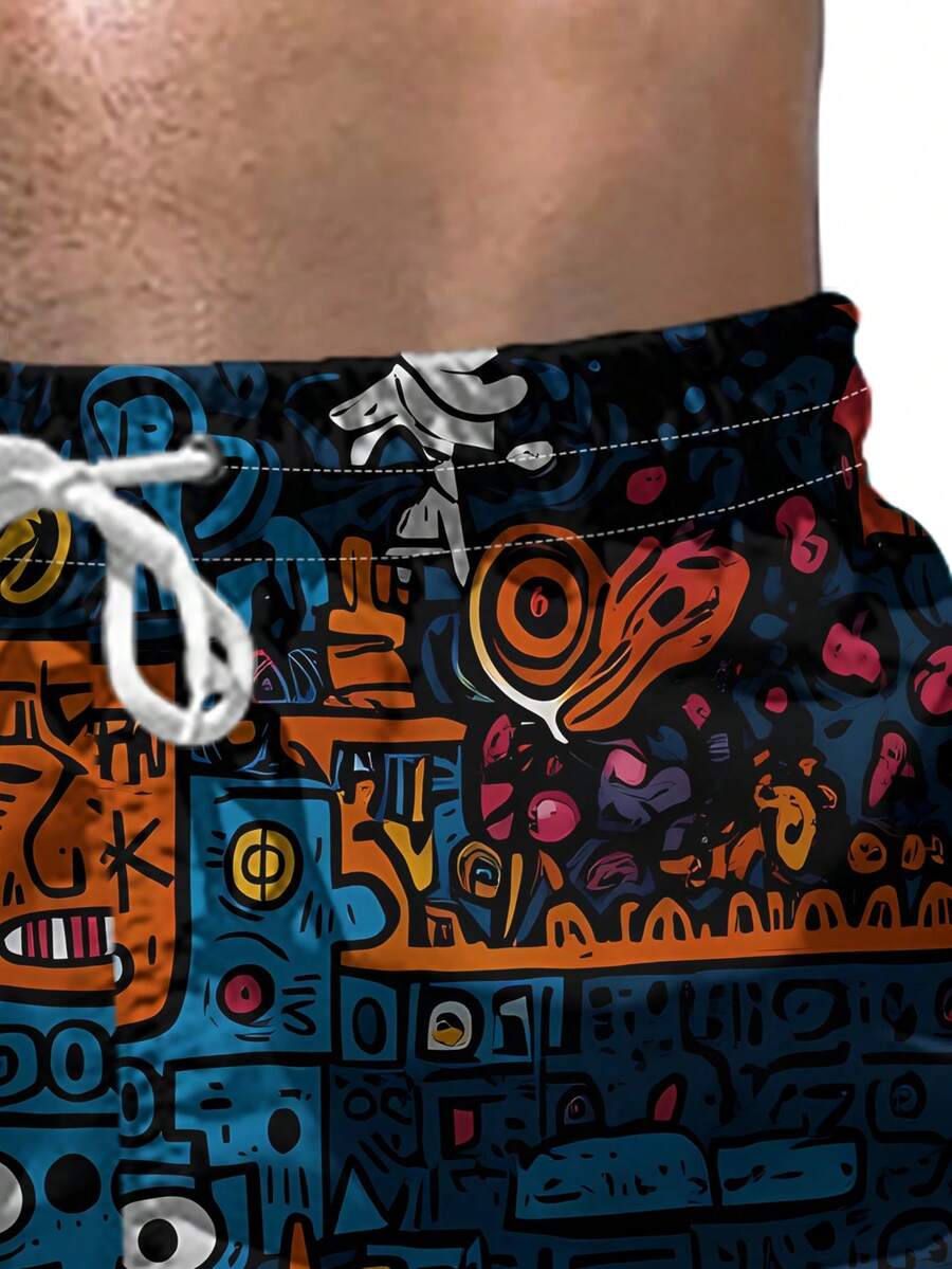 Mens Beach Shorts 3D Digital P - đánh giá và giá Swim Trunk Quick Dry