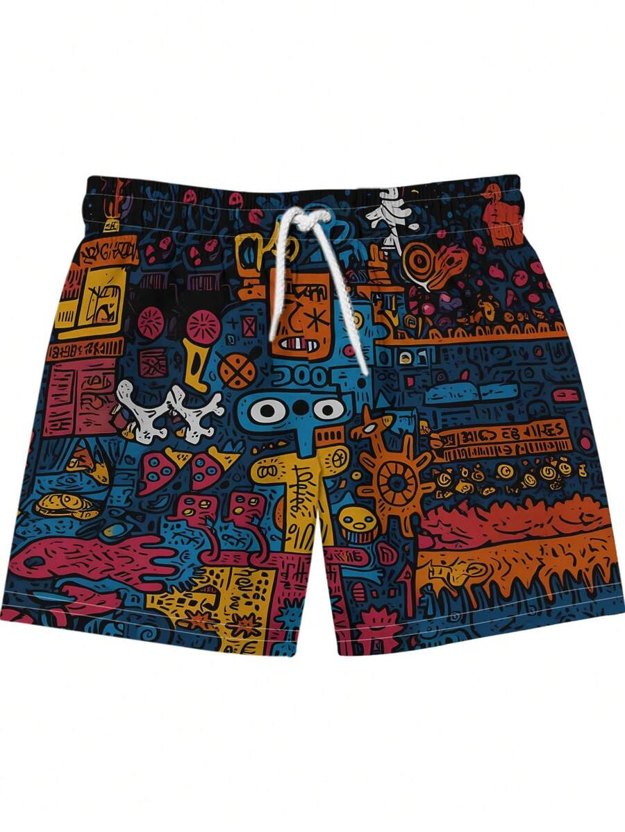 Mens Beach Shorts 3D Digital P - đánh giá và giá Swim Trunk Quick Dry