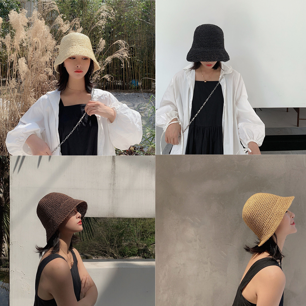 Hot Women's Fashion Summer Cap - đánh giá và giá Bucket Hat Straw