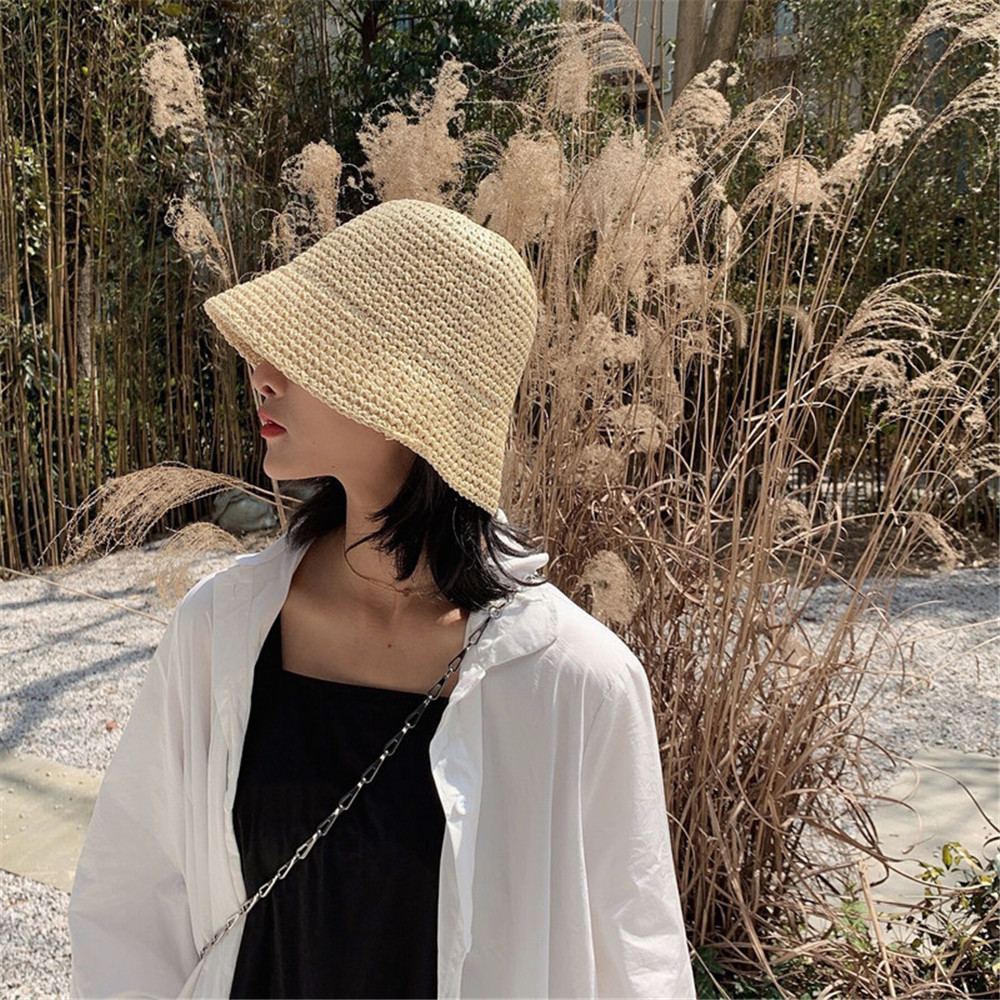 Hot Women's Fashion Summer Cap - đánh giá và giá Bucket Hat Straw