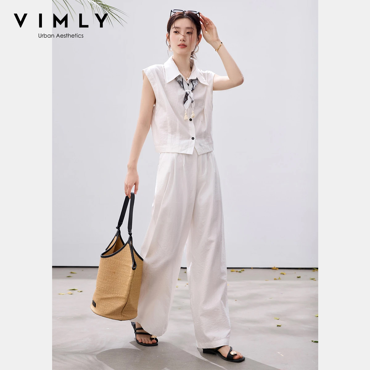 VIMLY Women's Casual Office Tw - đánh giá và giá Shirt Camp Collar