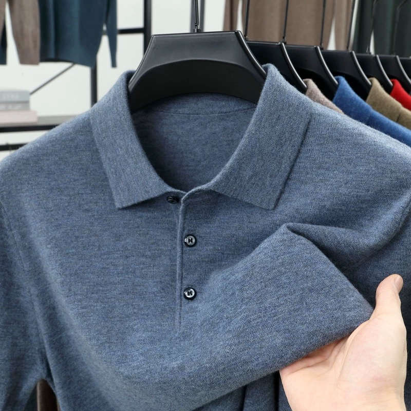 Fashion luxury knitted long sl - đánh giá và giá Polo Shirt Pique