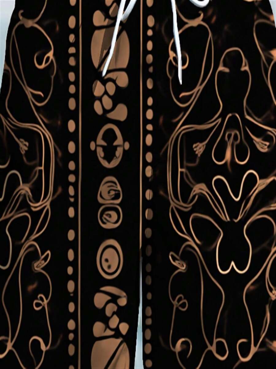 Mens Abstract Geometric Print  - đánh giá và giá Swim Trunk Quick Dry