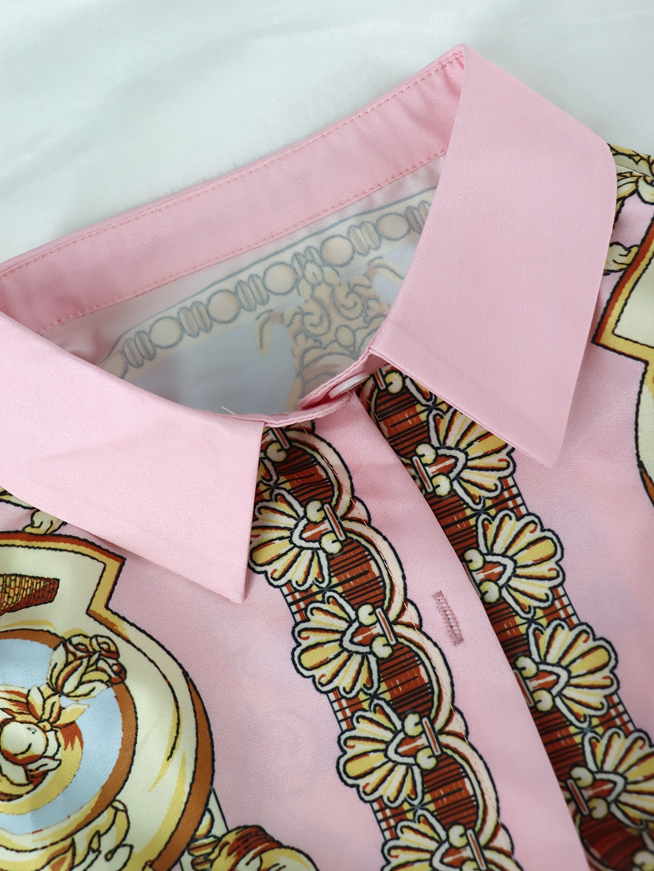 Women 2 Piece Set Ornate Print - đánh giá và giá Shirt Camp Collar