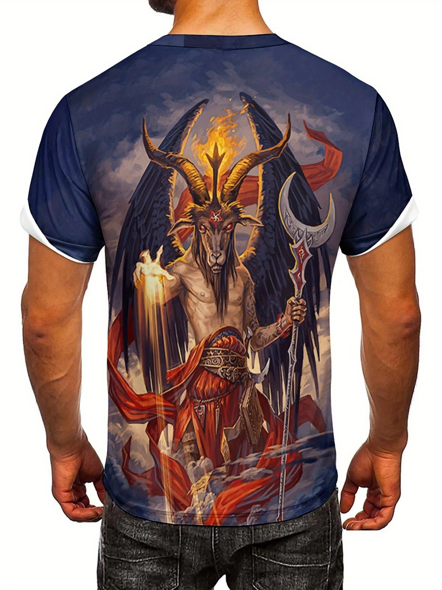 Men's 3D Demon Print T-Shirt | - đánh giá và giá Tee Graphic Print